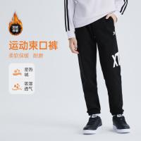 保暖服饰：特步 儿童简约时尚加绒针织长裤