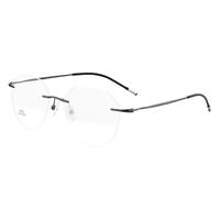 言然超轻近视眼镜男潮流可配度数平光时尚复古无框无螺丝眼镜框女