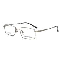 essilor 依视路 男女款商务镜框多款可选配依视路镜片光学近视眼镜适用中高度数 金属-全框-3216BK-黑色 镜框+依视路A3高清1.60现片 镜框+依视路A4防蓝光1.67现片 金属-全框-2023SV-银色