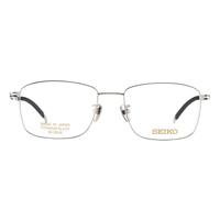 精工(SEIKO)男士商务钛合金光学眼镜架日本T7450 0OIL 万新防蓝光1.67 0OIL-黑色