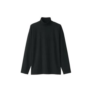 無印良品 MUJI 無印良品  男式 起毛 天竺织 半高领长袖T恤男士秋衣打底衫