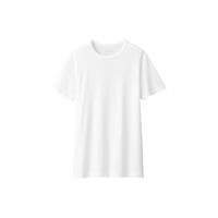 無印良品 MUJI 無印良品  男式 棉质凉爽 圆领短袖T恤 打底衣 打底衫 家居服打底内搭 白色 3S XS