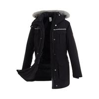 迪卡侬（DECATHLON）羽绒服男女羽绒运动夹克加厚长款派克大衣冬季外套ODT3 女款-黑色 S