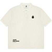 Aape春夏猿人军团徽章字母印花简约休闲翻领POLO衫1255XXM