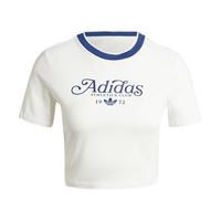 adidas ORIGINALS Badge Slim3-Stripes T-Shirt 女子运动T恤