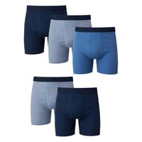 Hanes 恒适 男士纯棉内裤5条装 什锦染色