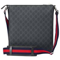 GUCCI 古驰 Signature系列 男士单肩斜挎邮差包 474137 K5RLN 1095 黑灰拼色