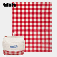 野兽派家居 tbh 牛奶盒二合一法兰绒毯/抱枕办公室午睡毯车载靠枕 牛奶盒二合一法兰绒毯/抱枕