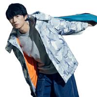 美特斯邦威 男生工装羽绒服男连帽冬季多彩潮流多口袋男士外套休闲