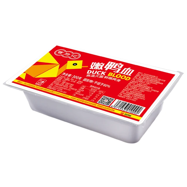 曹府记嫩鸭血辣烫火锅食材新鲜盒装 300g*6盒