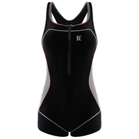 范德安（BALNEAIRE）2025MIX系列连体泳衣女士平角前置拉链沙滩温泉 61750 L