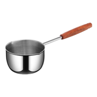 喆系316不锈钢多功能热油小锅家用厨房烧油泼油加长迷你油锅 300ml木柄-加厚耐用/长柄防烫 1寸