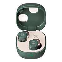 铁三角（Audio-technica）日版ATH-SQ1TW2无线蓝牙耳机完全入耳式支持多点连接小机身高性能IPX5级防水 SQ1TW2 森林绿-【日版2代】