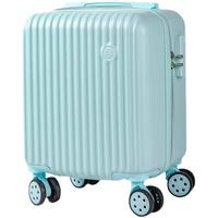 明熙小型登机箱行李箱20x30x40春秋航空旅行箱14英寸儿童轻便密码箱子 薄荷绿 14英寸(免托运可上飞机)