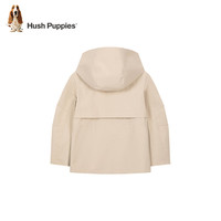 暇步士(Hush Puppies)【三防】童装儿童男女大童2025春季时尚清新灵动风海洋色系风衣 浅沙灰 【宽松版】 140