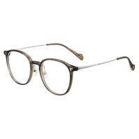CAPONI近视眼镜女防雾超轻冷茶色大框变色防蓝光素颜显白平光镜护目镜 配-1.61防雾防蓝光0-500度