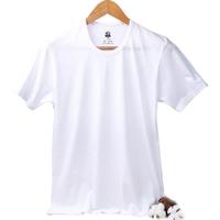 Crystal Bean/水晶豆 纯棉 男士短袖t恤 白色+白色 120/5XL