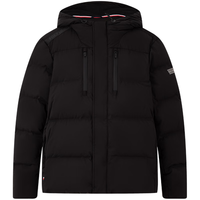 Tommy Hilfiger【防泼水】秋冬男装户外休闲轻暖撼冬90鹅绒连帽羽绒服外套 黑色BDS M (推荐:135-150斤)