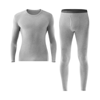 蕉内热皮503+++保暖套装抗菌打底内衣加厚秋衣秋裤内搭 【男士】中麻灰 M
