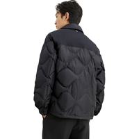 太平鸟男装羽绒服衬衫式轻薄男短款冬季外套休闲 黑色1(宽松) XS