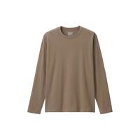 無印良品 無印良品 MUJI 男式 水洗 天竺织 圆领长袖T恤 打底衫