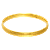 微奢妙珠 黄金手镯3D硬金镭射手镯足金999时尚简约马赛克女款金镯子 窄版56圈号约5.70克 