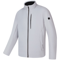 FILA 斐乐男士羽绒服2023冬高尔夫运动简约基础立领外套 中灰色-GY 180/100A/XL