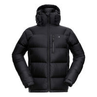 君羽户外羽绒服男加厚800蓬松度白鹅绒运动保暖连帽鹅绒服F52139 黑色 2XL【白鹅绒224克】