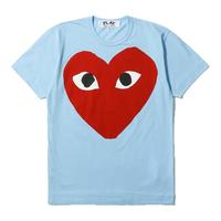 COMME des GARÇONS PLAY 男装圆领短袖T恤 爱心印花 BLX/蓝色 M