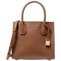 MICHAEL KORS 迈克·科尔斯 MERCER系列女士纯色真皮拉链风琴款手提包 Buttercup/GoId中号