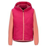 Marmot 土拨鼠 20春防风保暖双面穿着3M短款棉服女童户外 79160 7496的士高粉/汽酒粉 XL-150