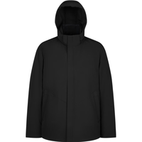 劲霸男装羽绒服男商务休闲纯色短款夹克羽绒服NRHG4008 黑色 165/S