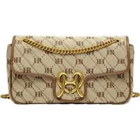 HR赫莲娜奥莱棕色小方包冬女士包链条包老花包包斜挎包