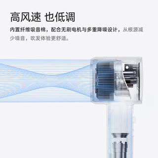 博锐 电吹风机 11万转高速马达 2亿负离子 纯真白