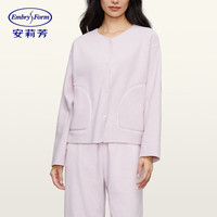 安莉芳【宋轶同款绒暖系】复古本命年双面摇粒绒睡衣套装女显瘦家居服 经典显瘦款-淡紫色LIL XL