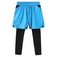vodabeba男童运动裤假两件防晒透气速干薄款夏季儿童短裤跑步体能