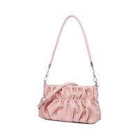 UR官方女包23年新款甜辣腋下包褶皱云朵单肩包时尚大容量斜挎包 粉色