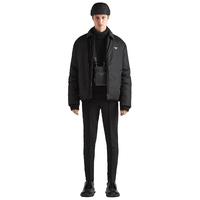 Prada/普拉达男士衬衫领再生尼龙短款羽绒服外套