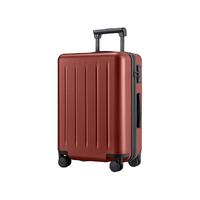 90分行李箱多瑙河万向轮男女密码箱出差大容量超轻便携旅行拉杆箱 深酒红【多瑙河竖条纹 更耐磨】 20英寸 无侧把手