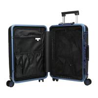 梦特娇(MONTAGUT)行李箱男女通用20吋万向轮拉杆箱时尚轻便密码箱旅行箱新 蓝色 20寸