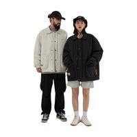 潘·麦克斯（PANMAX）PANMAX大码男装户外休闲潮流宽松菱格翻领薄款羽绒服男女加肥 黑色 6XL（270-300斤）