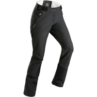 迪卡侬（DECATHLON）【23年新】保暖户外软壳裤长裤加绒加厚防泼水登山裤子女裤SH500 黑色 36