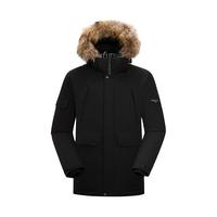 LAFUMA乐飞叶羽绒服男 冬季防水保暖600蓬鹅绒机能派克服 LMJU3DH66 黑色BK 190/108A(54)