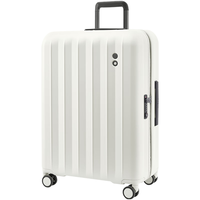 愛可樂 ECHOLAC 万向轮行李箱旅行箱防刮TSA密码锁拉杆箱多巴胺拉杆登机箱PC232 月光白Plus 20英寸
