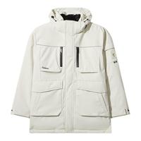 Cabbeen 卡宾 男装 90白鸭绒连帽羽绒服冬宽松保暖外套山系户外H 杏色15 48/170/M