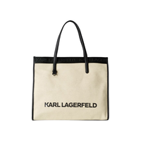 Karl Lagerfeld卡尔·拉格斐简约通勤手提帆布大容量托特包女士老佛爷轻奢女生 橡木色