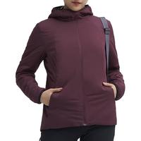SANFO PLUS 三夫户外连帽棉服女粒子Alpha动态秋冬防风保暖户外运动轻量夹克 葡萄褐 M