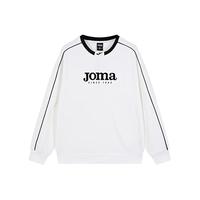 JOMA加绒运动卫衣男女秋冬款2023宽松圆领简约时尚冬季保暖外套 白色 L