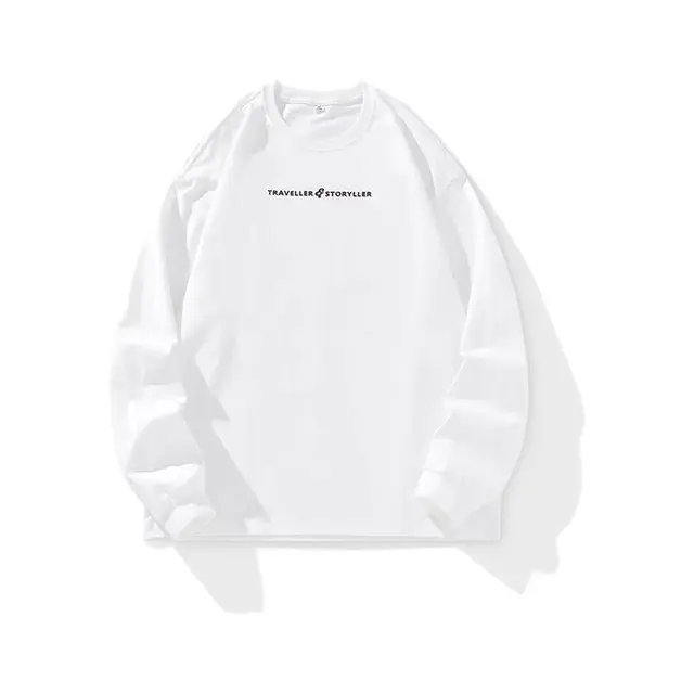  依郎酷 纯棉 男士长袖T恤  3XL【180-200斤】 深灰色