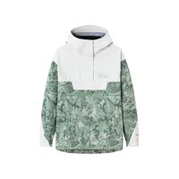 ANTA 安踏 ×中国家.地理风暴甲 女防暴雨单层户外越野登山冲锋衣16241660 瓷釉绿/满地印-2 S